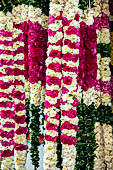 Garlands of flowers sold near the Swamimalai temple. 